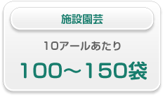 施設園芸 10アールあたり 100〜150袋